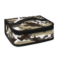 Brown And White Camouflage Print Small Lunch Bag