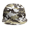 Brown And White Camouflage Print Snapback Cap
