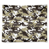 Brown And White Camouflage Print Tapestry
