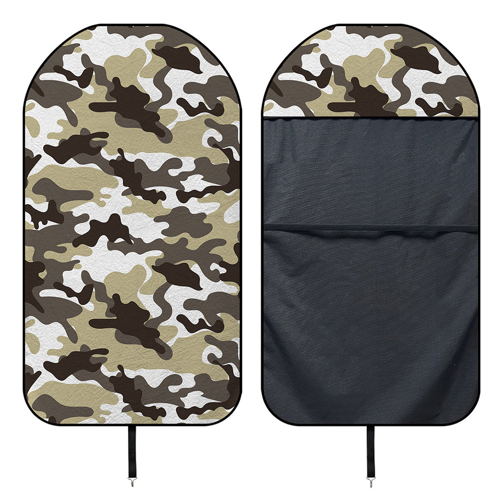 Brown And White Camouflage Print Waterproof Car Seat Cover