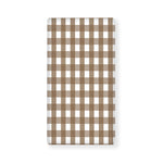 Brown And White Check Pattern Print Baby Crib Sheet