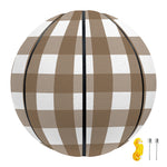 Brown And White Check Pattern Print Basketball