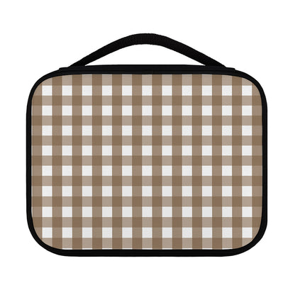 Brown And White Check Pattern Print Classic Bible Case
