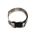 Brown And White Check Pattern Print Dog Collar