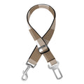Brown And White Check Pattern Print Dog Seat Belt
