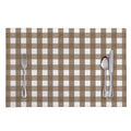 Brown And White Check Pattern Print Placemat