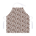 Brown And White Cow Pattern Print Adjustable Apron