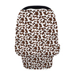 Brown And White Cow Pattern Print Baby Seat Cover