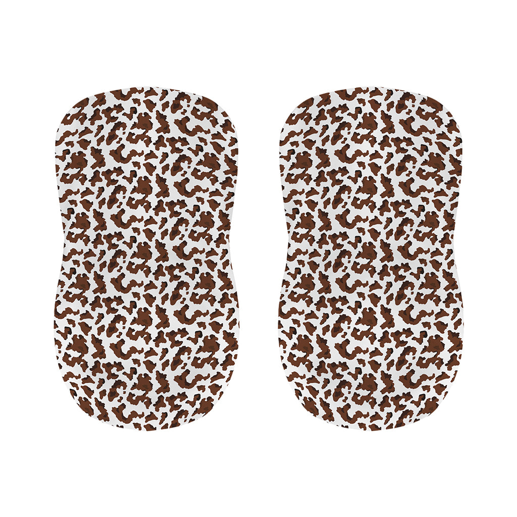 Brown And White Cow Pattern Print Bar Stool Covers