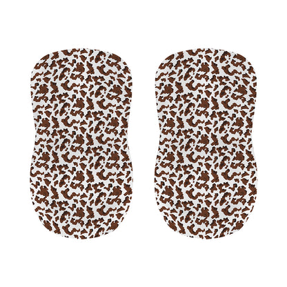 Brown And White Cow Pattern Print Bar Stool Covers