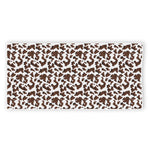 Brown And White Cow Pattern Print Beach Towel