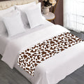 Brown And White Cow Pattern Print Bed Runner