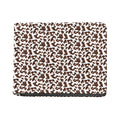 Brown And White Cow Pattern Print Bifold Wallet