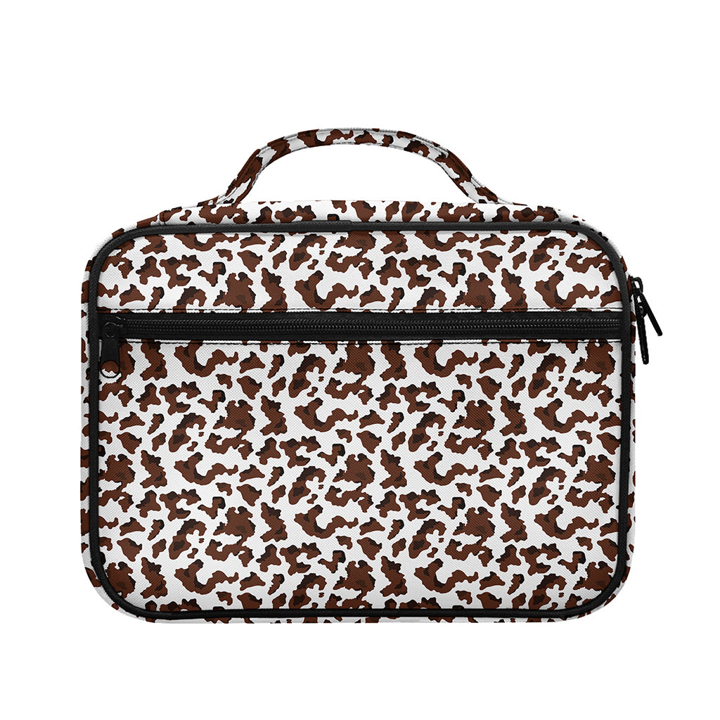 Brown And White Cow Pattern Print Briefcase Bible Bag