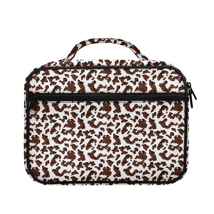 Brown And White Cow Pattern Print Briefcase Bible Bag