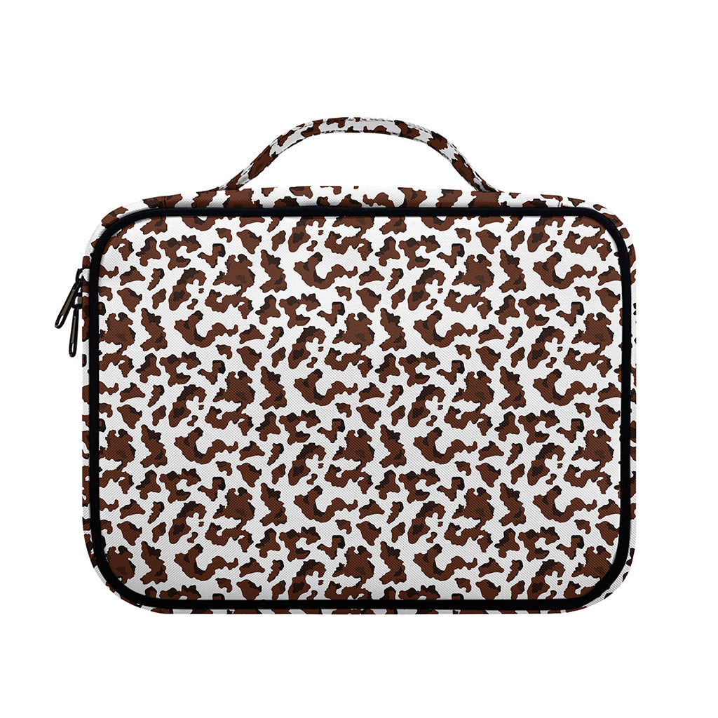 Brown And White Cow Pattern Print Briefcase Bible Bag