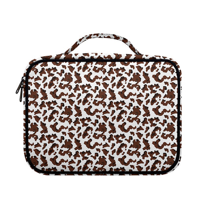 Brown And White Cow Pattern Print Briefcase Bible Bag