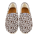 Brown And White Cow Pattern Print Casual Shoes