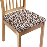 Brown And White Cow Pattern Print Chair Cushion Cover