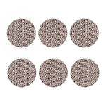 Brown And White Cow Pattern Print Coaster Set