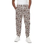 Brown And White Cow Pattern Print Cotton Pants