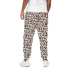 Brown And White Cow Pattern Print Cotton Pants