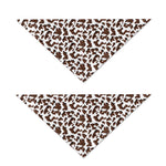 Brown And White Cow Pattern Print Dog Bandana