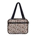 Brown And White Cow Pattern Print Double Strap Bible Bag