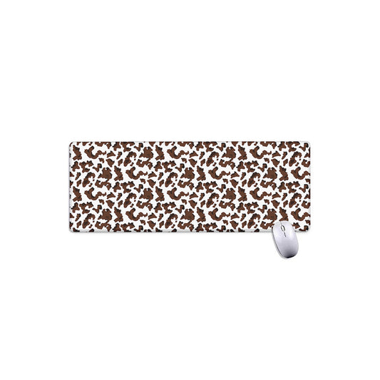 Brown And White Cow Pattern Print Extended Mouse Pad