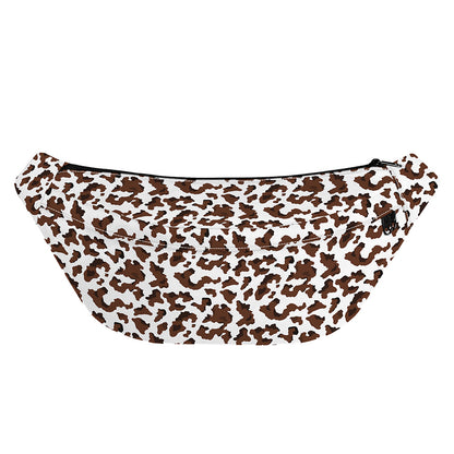 Brown And White Cow Pattern Print Fanny Pack