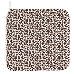 Brown And White Cow Pattern Print Hand Towel