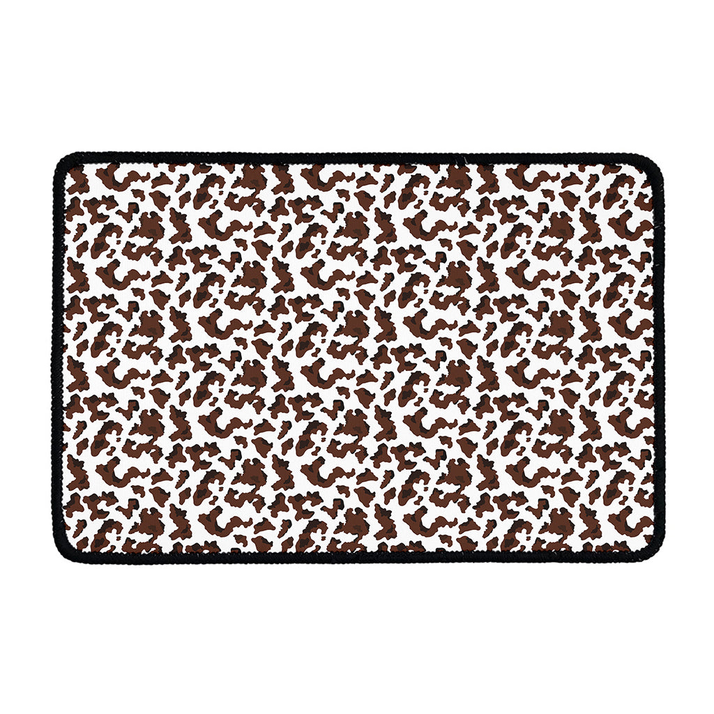 Brown And White Cow Pattern Print Kitchen Mat
