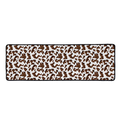 Brown And White Cow Pattern Print Long Kitchen Mat