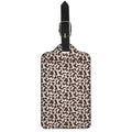 Brown And White Cow Pattern Print Luggage Tag