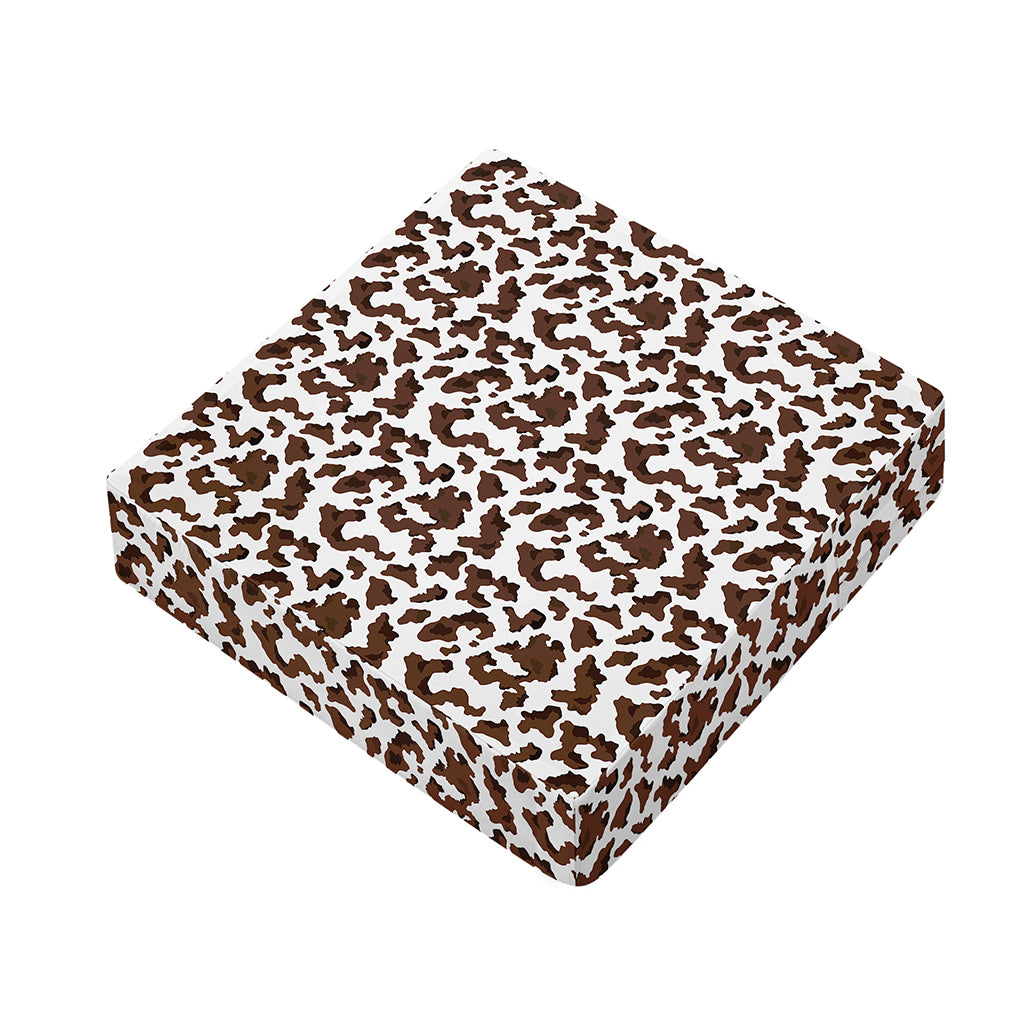 Brown And White Cow Pattern Print Outdoor Seat Cushion Cover