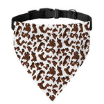 Brown And White Cow Pattern Print Over The Collar Dog Bandana
