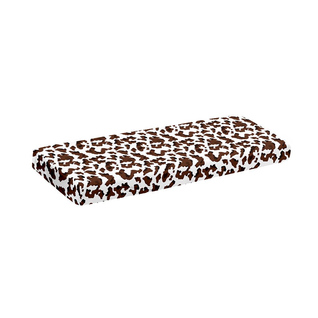 Brown And White Cow Pattern Print Piano Keyboard Cover