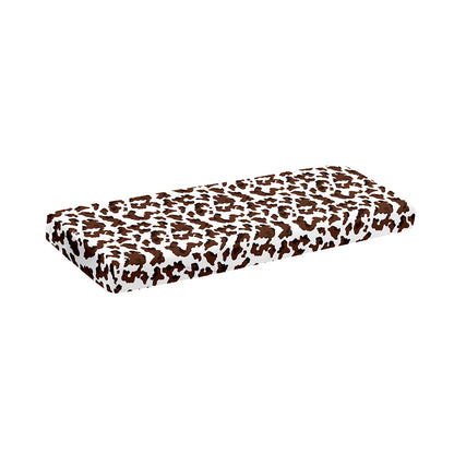 Brown And White Cow Pattern Print Piano Keyboard Cover
