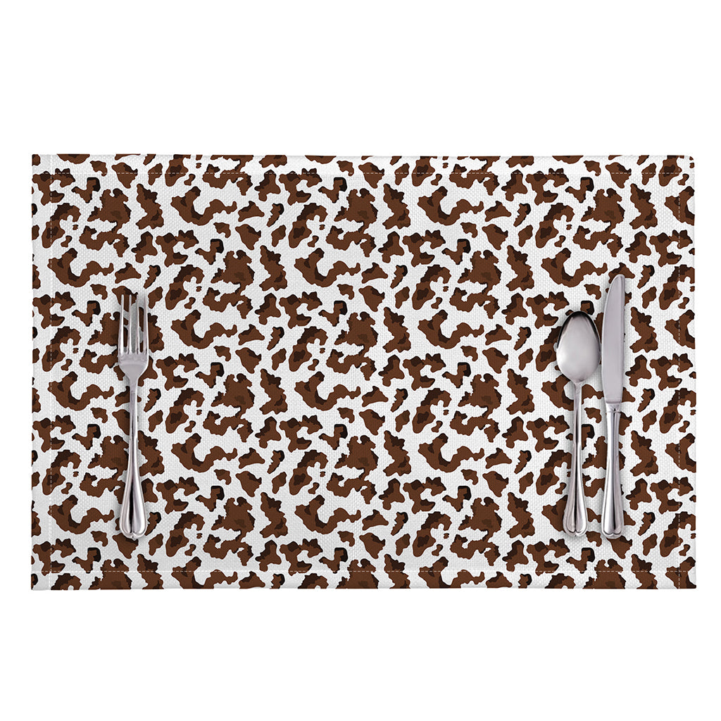 Brown And White Cow Pattern Print Placemat