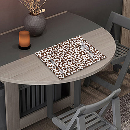 Brown And White Cow Pattern Print Placemat