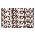 Brown And White Cow Pattern Print Polyester Doormat