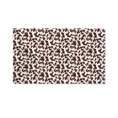 Brown And White Cow Pattern Print Polyester Flag