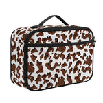 Brown And White Cow Pattern Print Portable Lunch Bag