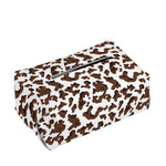 Brown And White Cow Pattern Print Rectangle Tissue Box Cover