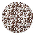 Brown And White Cow Pattern Print Round Blanket