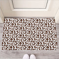 Brown And White Cow Pattern Print Rubber Doormat