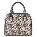 Brown And White Cow Pattern Print Shoulder Handbag