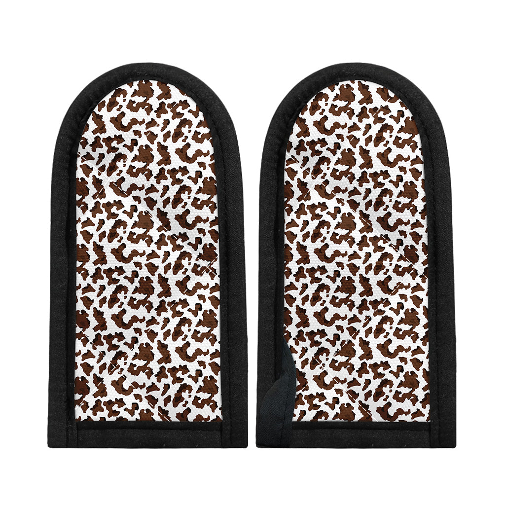 Brown And White Cow Pattern Print Skillet Handle Cover