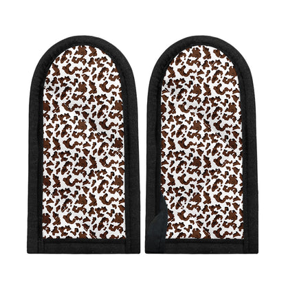 Brown And White Cow Pattern Print Skillet Handle Cover