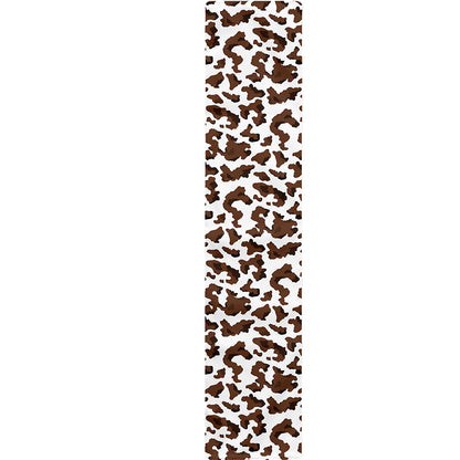 Brown And White Cow Pattern Print Table Runner